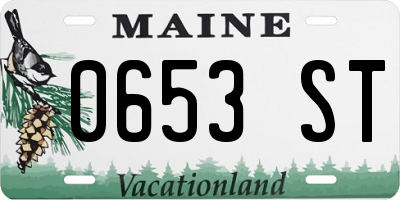 ME license plate 0653ST