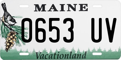 ME license plate 0653UV