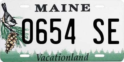 ME license plate 0654SE