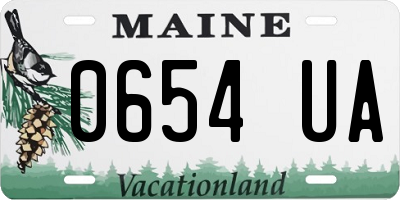 ME license plate 0654UA