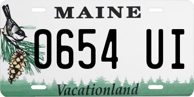 ME license plate 0654UI