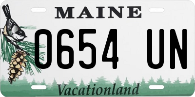 ME license plate 0654UN