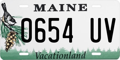 ME license plate 0654UV