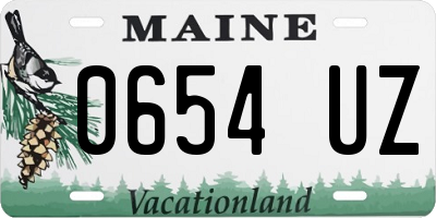 ME license plate 0654UZ