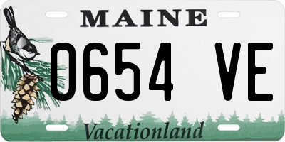 ME license plate 0654VE