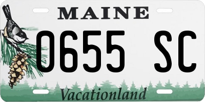 ME license plate 0655SC