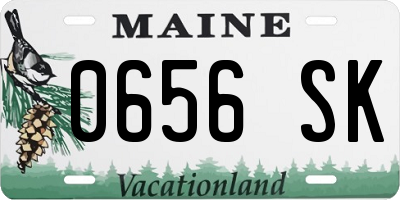 ME license plate 0656SK