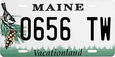 ME license plate 0656TW