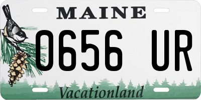 ME license plate 0656UR