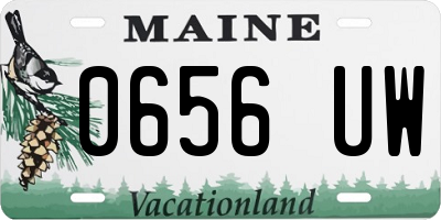 ME license plate 0656UW