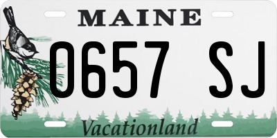 ME license plate 0657SJ