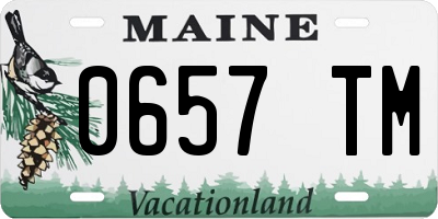 ME license plate 0657TM