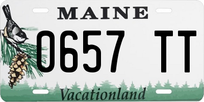 ME license plate 0657TT