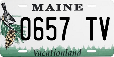 ME license plate 0657TV