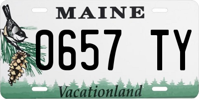 ME license plate 0657TY