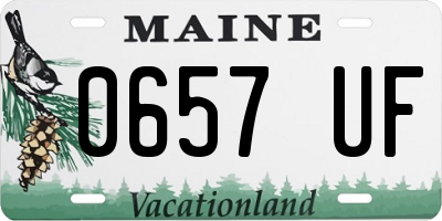 ME license plate 0657UF