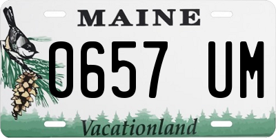 ME license plate 0657UM