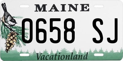 ME license plate 0658SJ