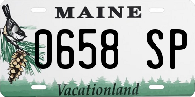 ME license plate 0658SP