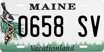 ME license plate 0658SV