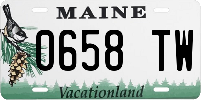 ME license plate 0658TW