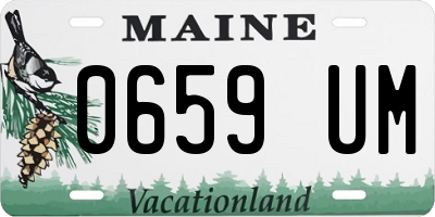 ME license plate 0659UM