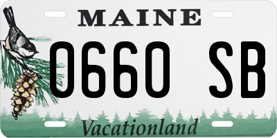 ME license plate 0660SB