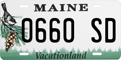 ME license plate 0660SD