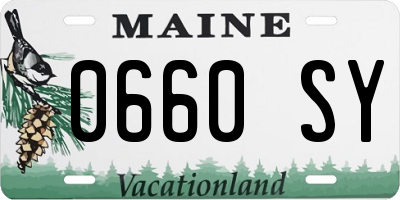 ME license plate 0660SY