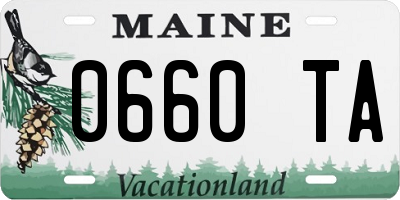 ME license plate 0660TA