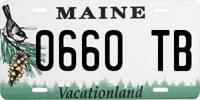 ME license plate 0660TB