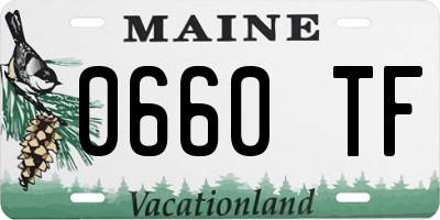 ME license plate 0660TF