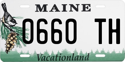 ME license plate 0660TH