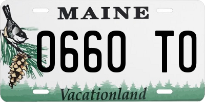 ME license plate 0660TO