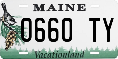ME license plate 0660TY