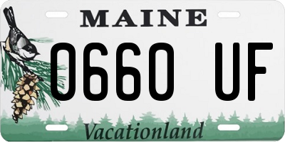 ME license plate 0660UF