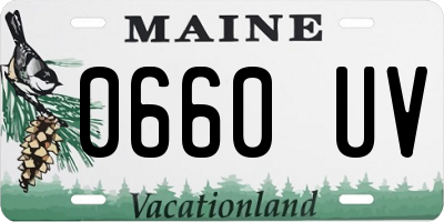 ME license plate 0660UV