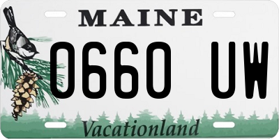 ME license plate 0660UW