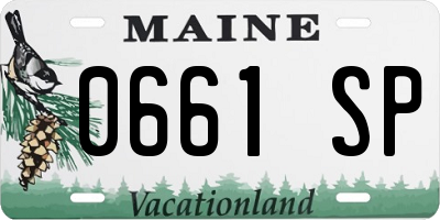 ME license plate 0661SP