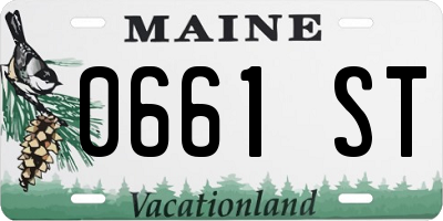 ME license plate 0661ST
