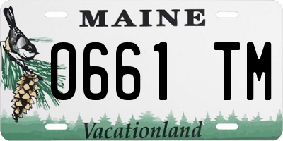 ME license plate 0661TM