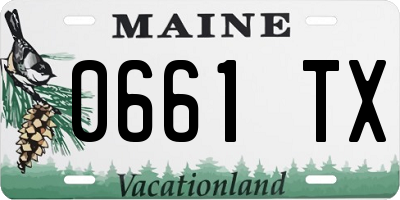 ME license plate 0661TX