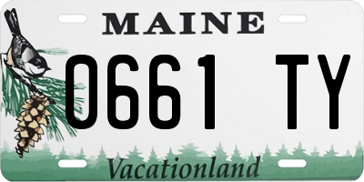 ME license plate 0661TY