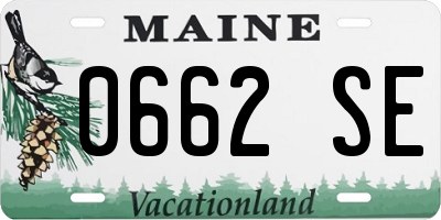 ME license plate 0662SE