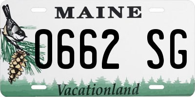 ME license plate 0662SG