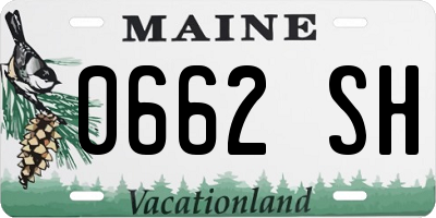 ME license plate 0662SH