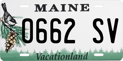 ME license plate 0662SV