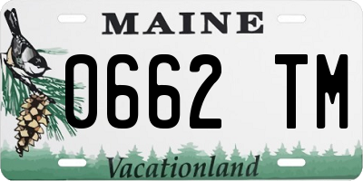 ME license plate 0662TM