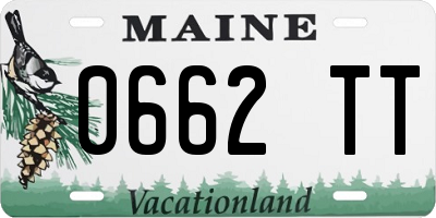 ME license plate 0662TT