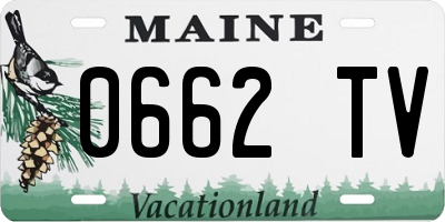 ME license plate 0662TV